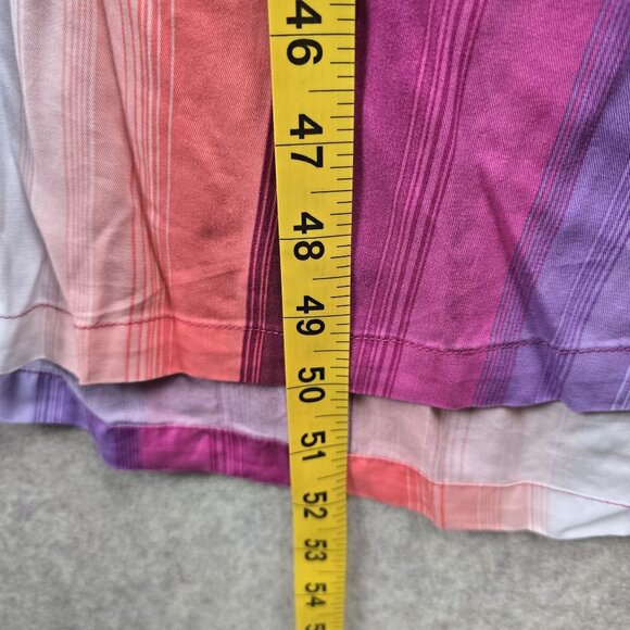 Rainbow Striped Button-Up Maxi Dress With Pockets 1XL - Picture 8 of 8